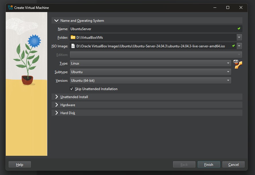 Skip Unattended Installation Checked