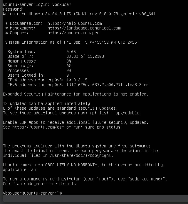 Shell Command Prompt