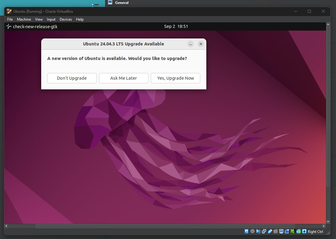 Ubuntu Upgrade Prompt