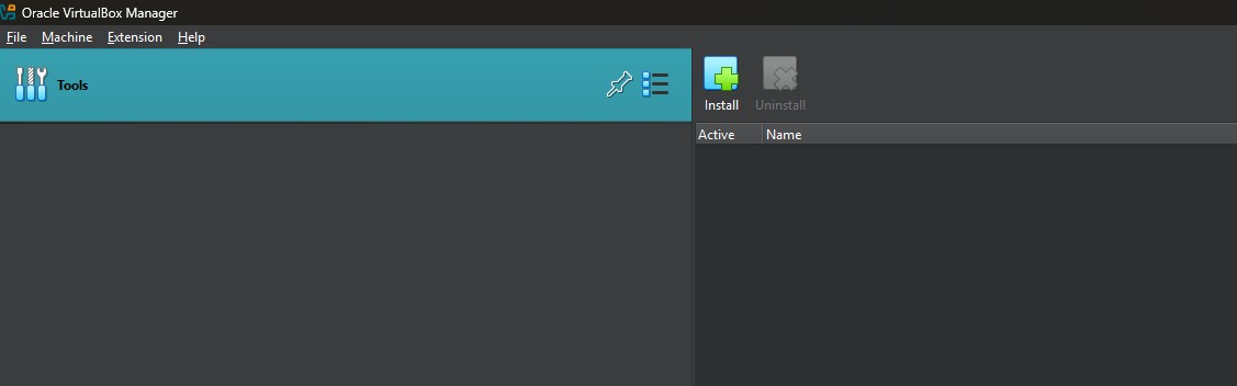Oracle VirtualBox Manager